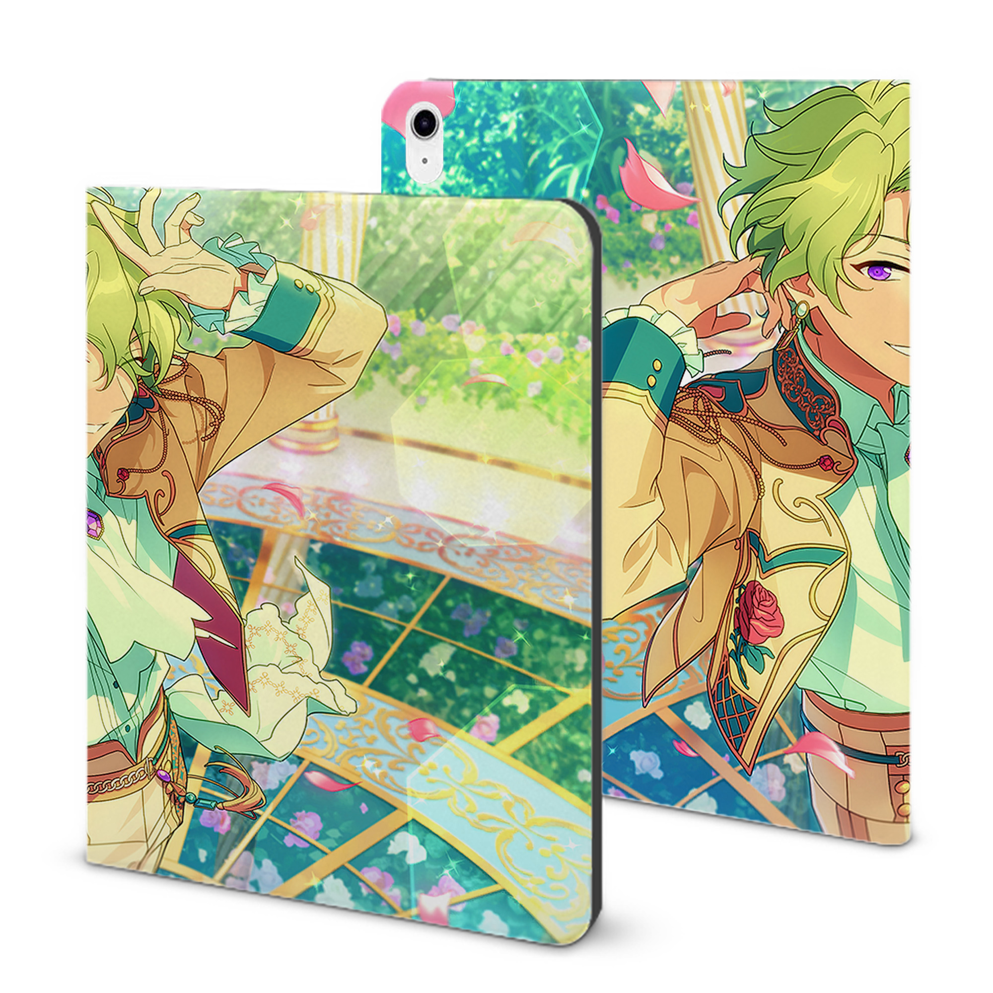 （画像用） あんさんぶるスターズ! Ensemble Stars IPad ケース ブック型 PUレザー TPU 耐衝撃 軽量 薄型 ペン収納なし 全面保護 IPad 各モデル対応